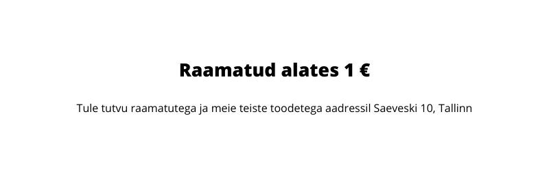Raamatud alates 1 €